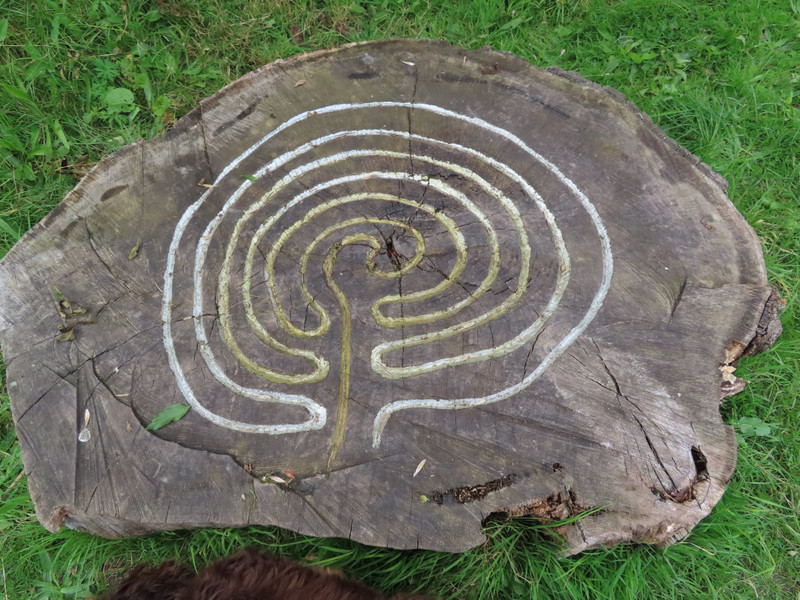 Finger Labyrinth carved in a stone
