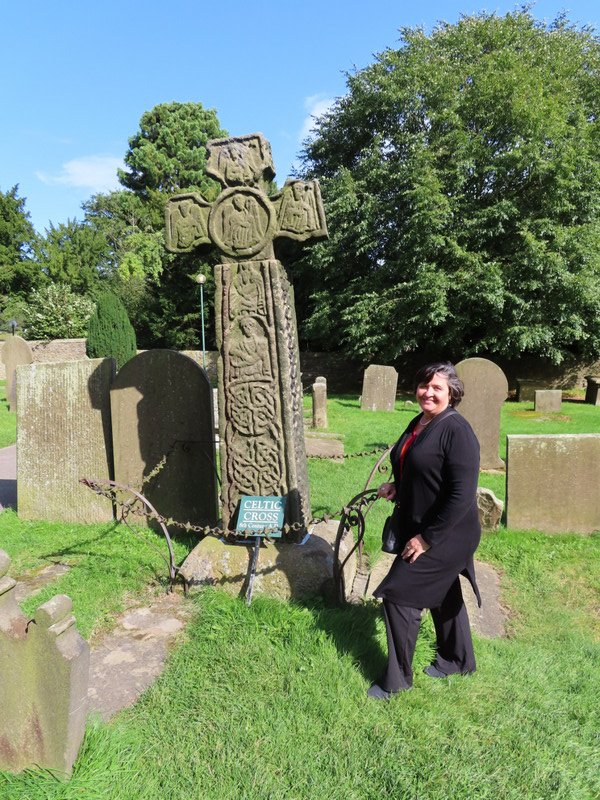 8th C Celtic cross in Eyam Churchyard