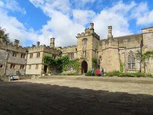 In the courtyard at Haddon Hall