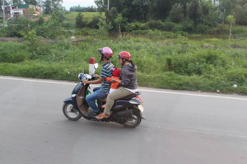 Family outing on a bike