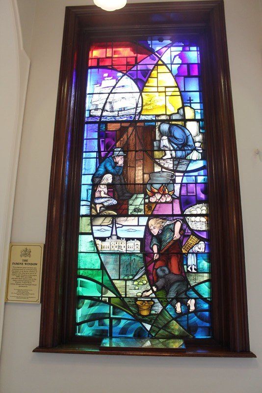 Stained glass window in Town Hall