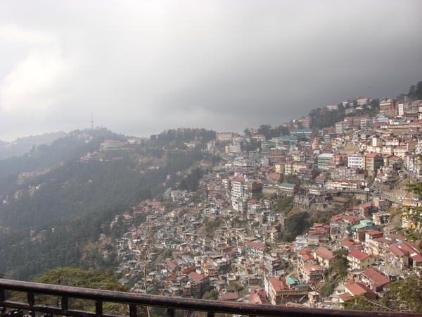 vue de Shimla depuis l'hotel