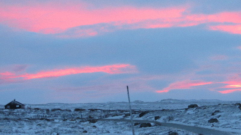 Sunrise across the moutian pass. 