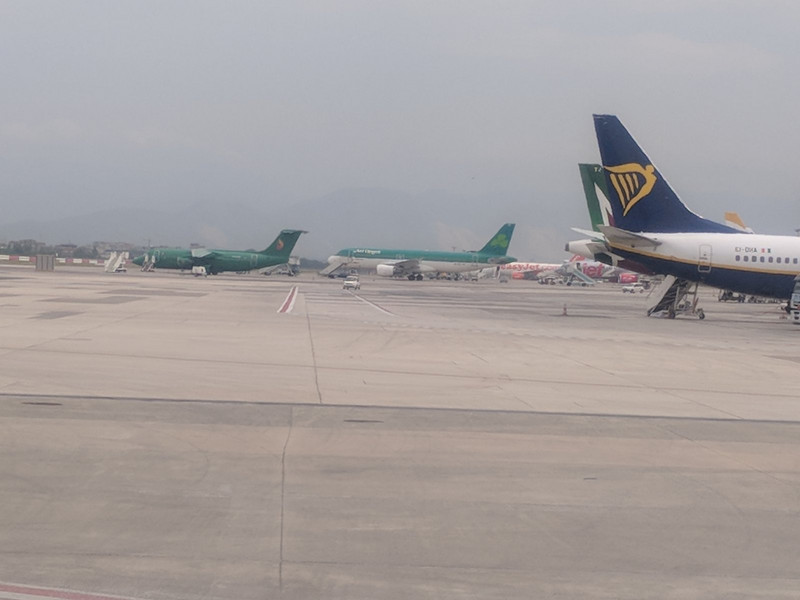 Planes awaiting passengers