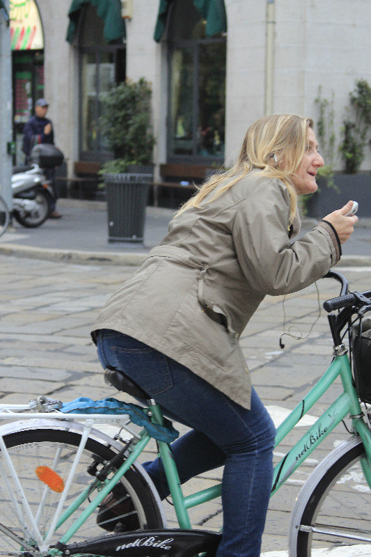 Cell phone and bike riding