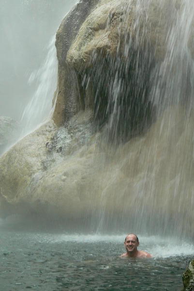 Hot spring waterfall.