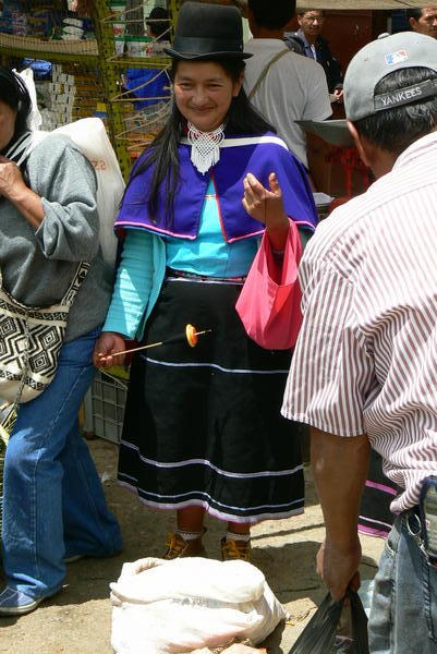 Traditional dress of the Silvia people.