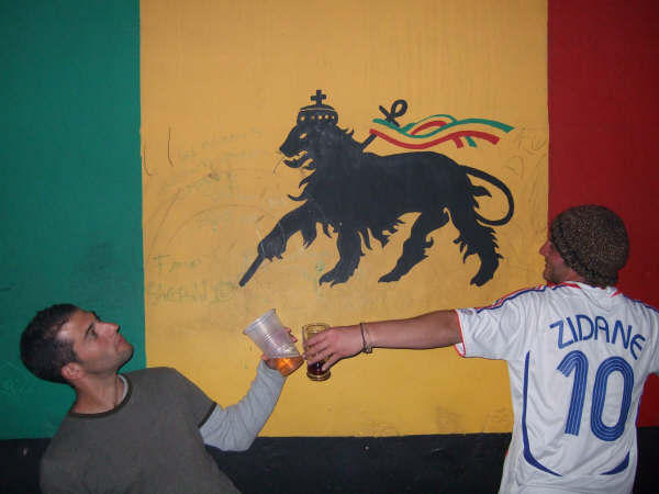 In a reggae bar in Bariloche with Yann