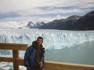 Infront of the glacier