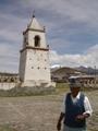 The Church of Isluga and an old Aymara chatting away