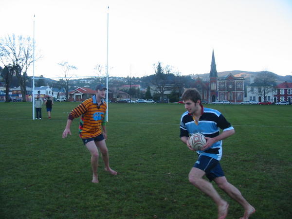 Barefoot rugby in winter?!