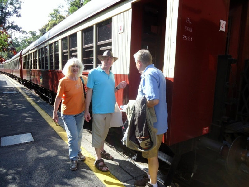Boarding our train with German Couple