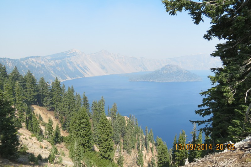 Crater Lake in slightly less mist
