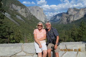 Looking back through Yosemite valley