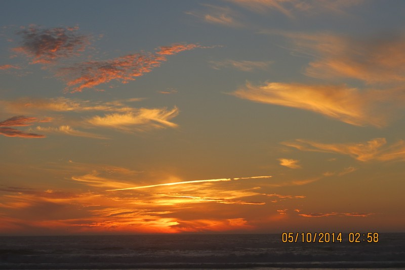 sunset on Rockaway Beach