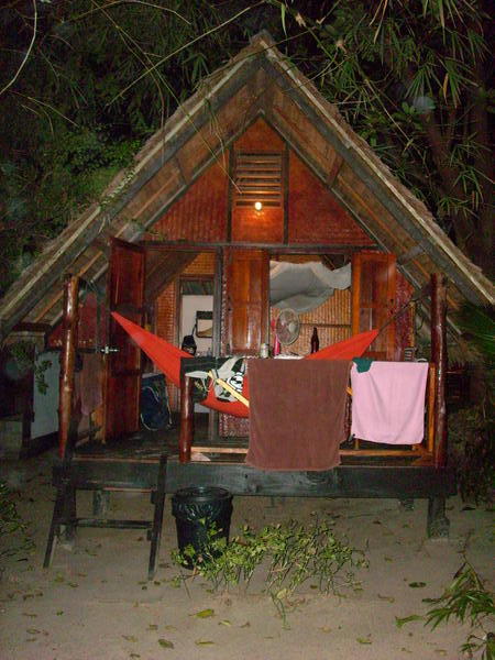 The hut at night
