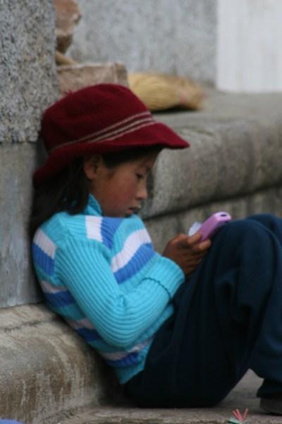 Local kool kid texting