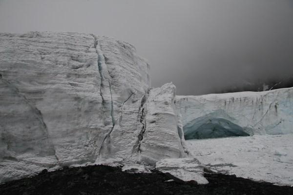 The glacier wall