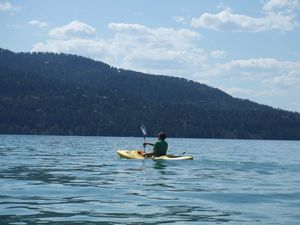 Kayaking on Whitefish Lake