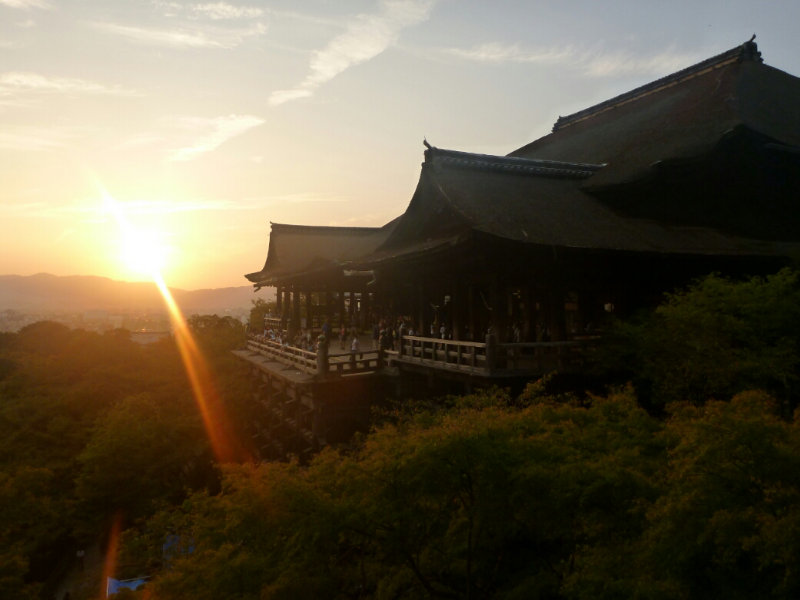 Sunset at kiyamizudera