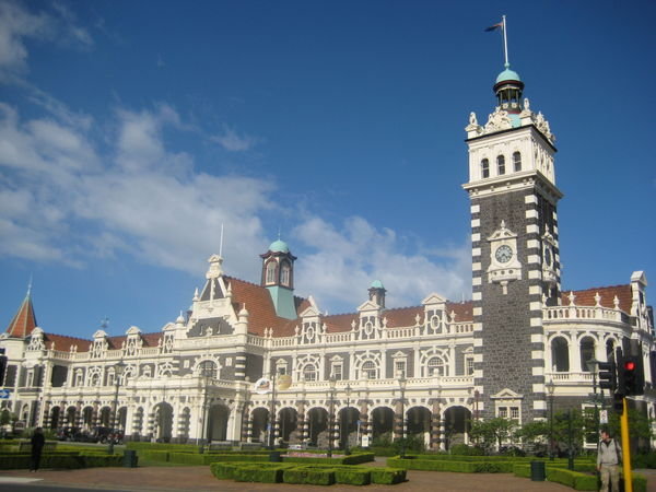 this pretty building serves as a railway station in Dunedin