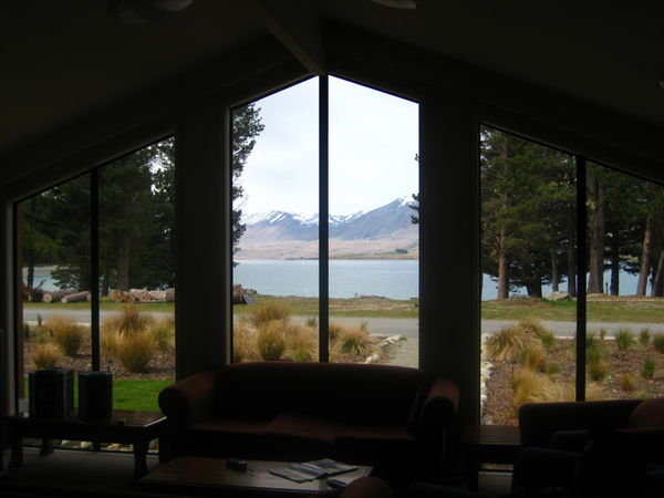 view from our hostel in Lake Tekapo