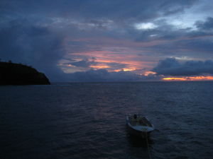 sunset from Wanna Taki cruise boat