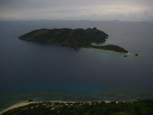 from the top of a volcanic rock on Waya Lailai island