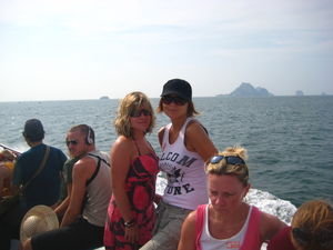 on a boat from Krabi to Koh Phi Phi island