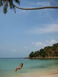 awesome swing on one of many beaches on Koh Phangang