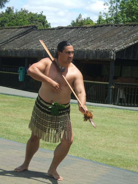 A traditional Maori Warrior