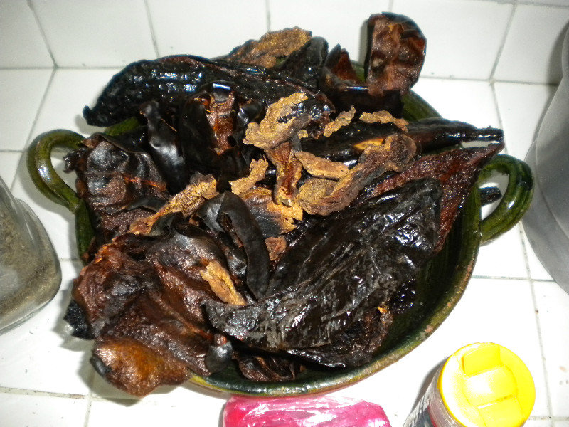 Fiery chiles for mole