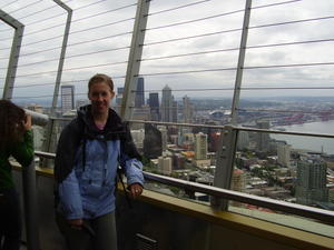 Emma overlooking Seattle