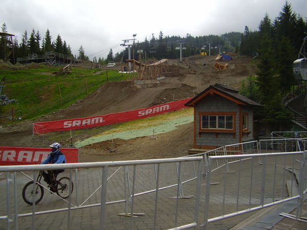 Bike park at the base of Whistler Mt