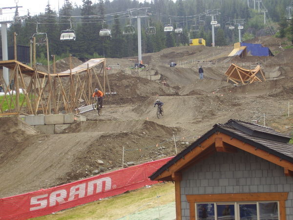 A better pic of the bike park at the base of Whistler Mt