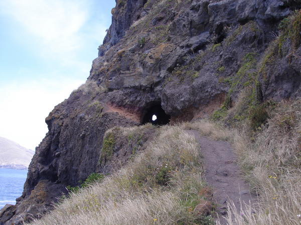 Tunnel in cliffside