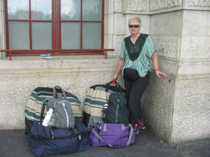 Packed for trains, planes or buses.