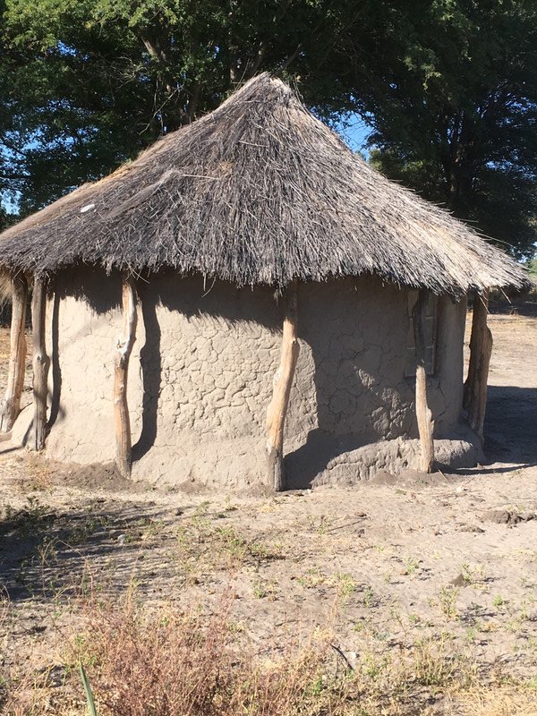 Typical village mud hut 