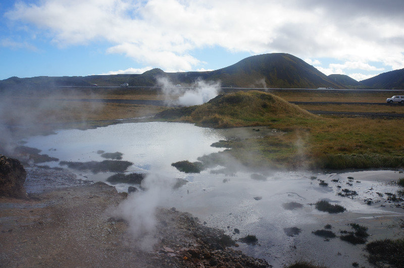 Geothermal Vents by Side of Road
