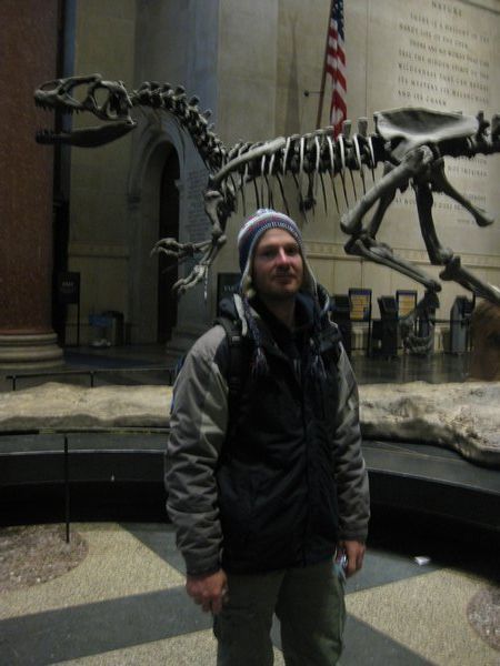 dinosaur in a cool museum