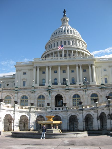 Other side of Capitol where Obama was inaugerated on a stage on this foutain