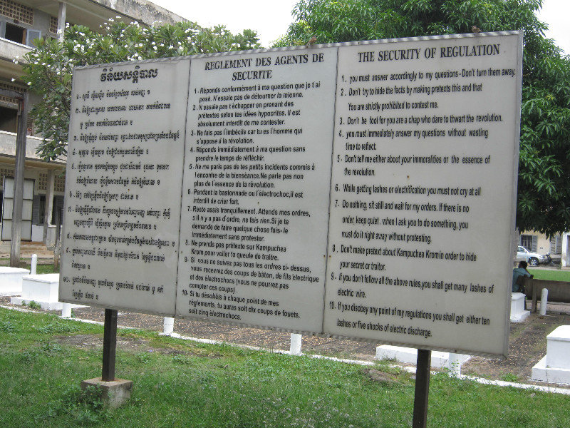 Rules for the prisoners