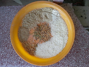 The different stages of the rice process