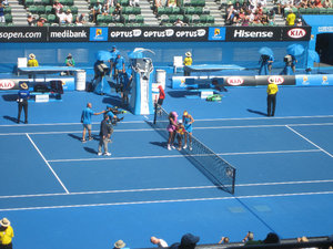 Serena Williams and Daniella Hantochova