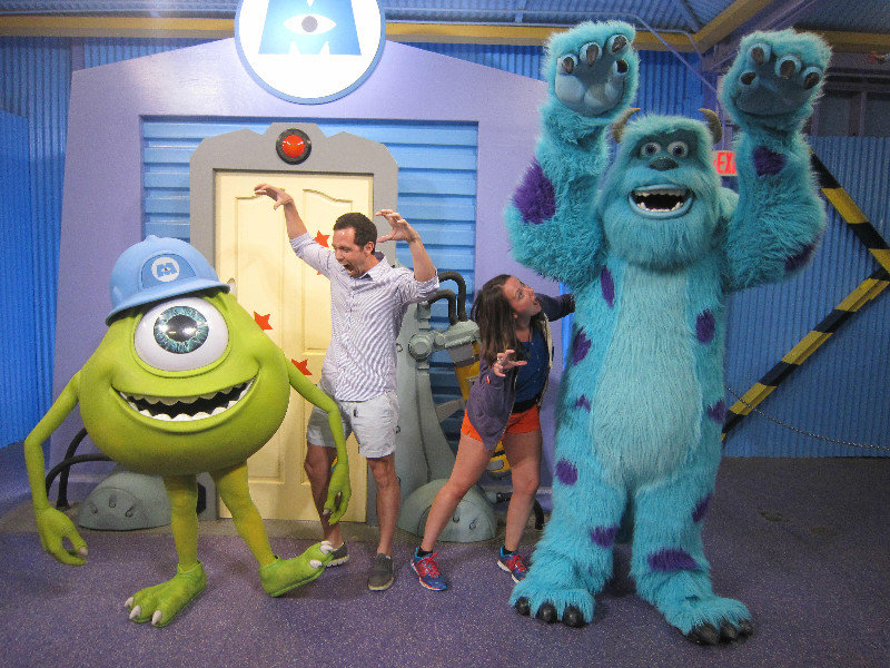 Meeting Sully and Mike at Disney!