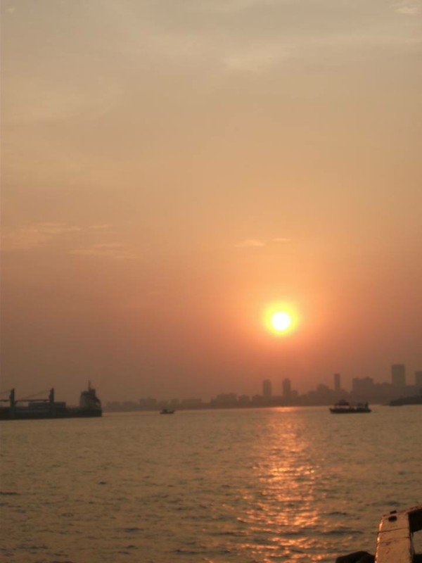 Beautiful sunset over Mumbai