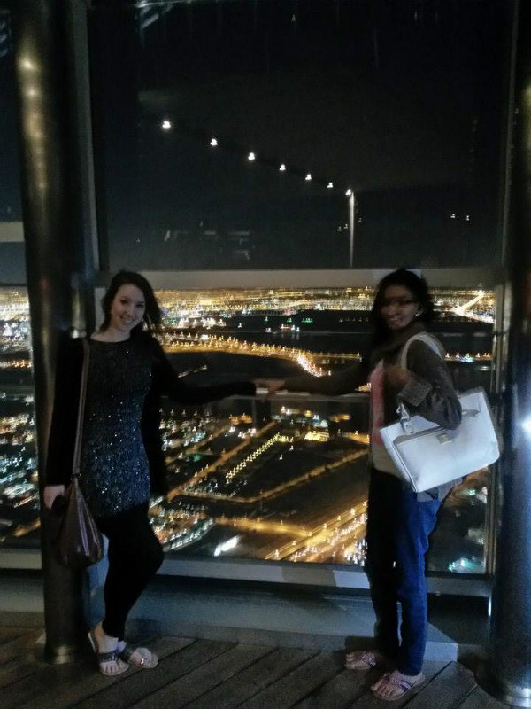 Me and Neeha at the top of Burj Khalifa on Christmas day