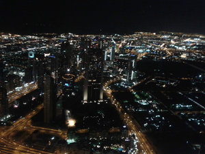 The view of Dubai from the top of Burj Khalifa