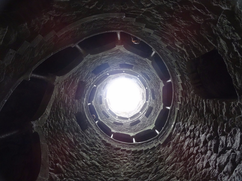 Looking up the well - Quinta Regaleira