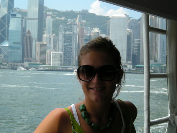 On the boat over to HK Island